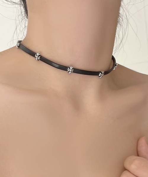 氣志團　チョーカー MASHIRO チョーカー 「MASHIRO」クロスモチーフブラックチョーカー(MA