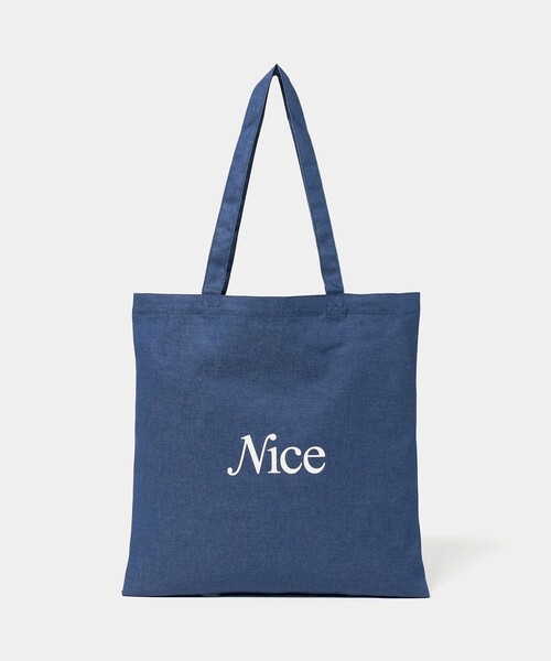 NICE WEATHER トートバッグ 「NICE WEATHER」デニム シグネチャーロゴ