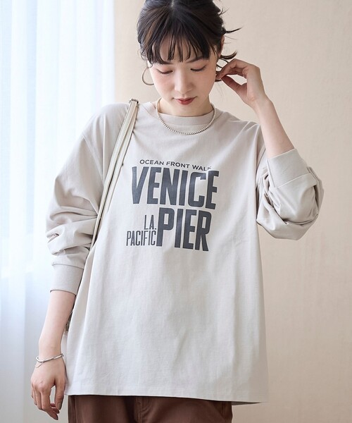 coen（コーエン） tシャツ アソートロゴ プリントロンT レディース 