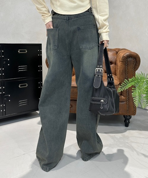 「sedacle girl」 デニムパンツ FREE インディゴブルー レディース_画像3