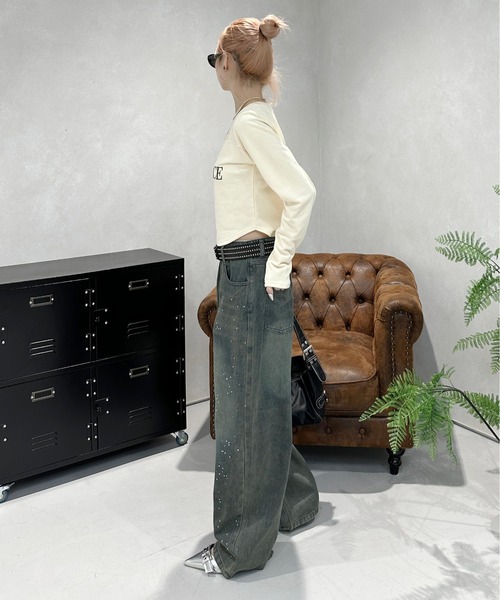 「sedacle girl」 デニムパンツ FREE インディゴブルー レディース_画像8