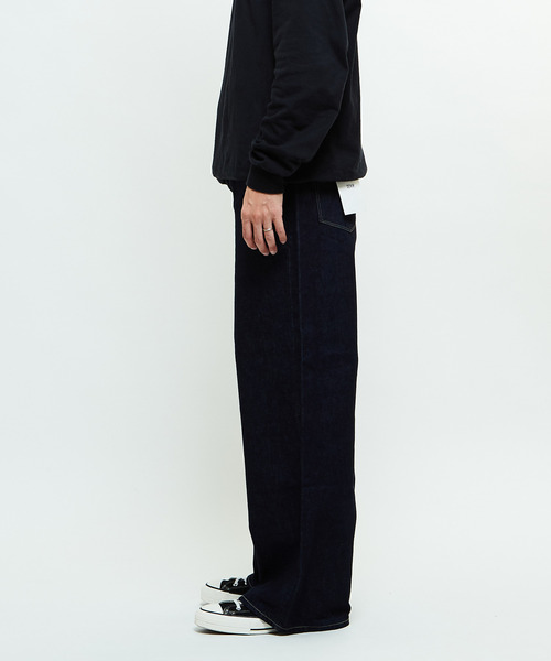 「KURO」 デニムパンツ SMALL インディゴブルー レディース_画像9