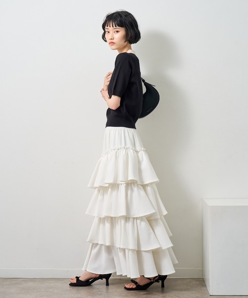 NOGLE ロング スカート 「NOGLE/ノグル」ボリュームティアードフリル