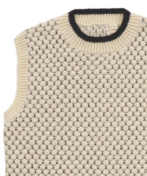 「select MOCA」 ニットベスト FREE チャコール レディース_画像6