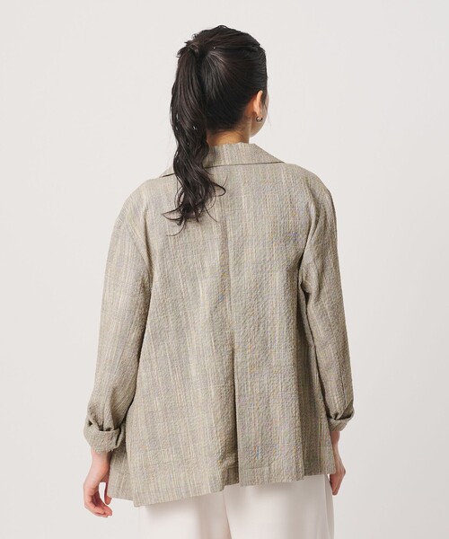 【美品】ユナイテッドアローズ テーラードジャケット グレンチェック ダブルボタン BEAUTY&YOUTH UNITED ARROWS（ビューティーアンドユースユナイテッド