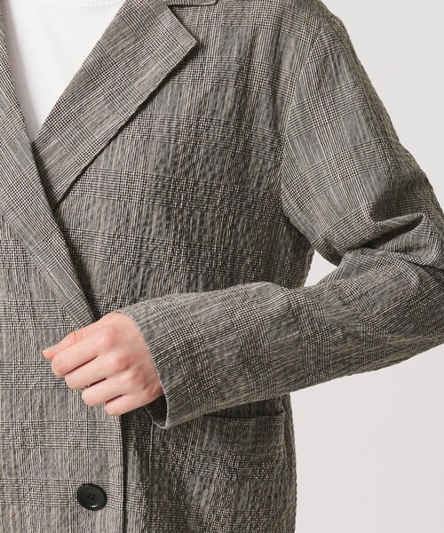 美品】 UNITED ARROWS ロングダブルジャケット 34 グレンチェック BEAUTY＆YOUTH UNITED ARROWS ジャケット テーラードジャケット 「WEB