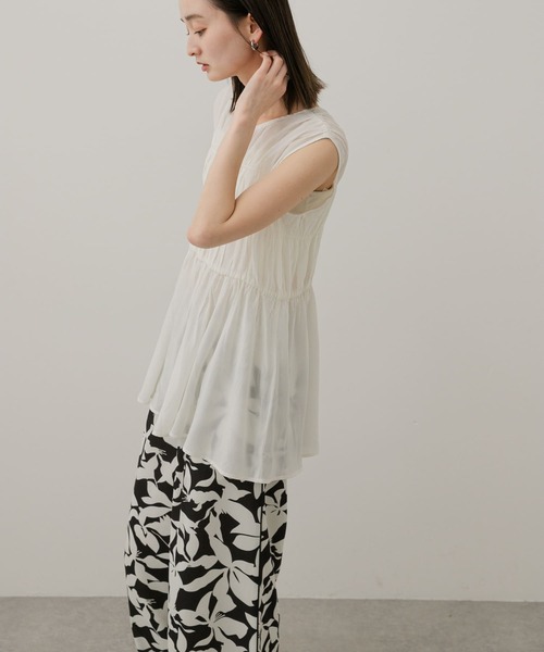 うさとの服　ノースリーブチュニック アイボリー SENSE OF PLACE by URBAN RESEARCH ノースリーブチュニック ONE