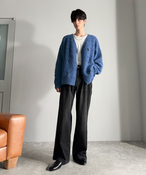 「Classical Origin」 ニットカーディガン SMALL イエロー メンズ_画像9