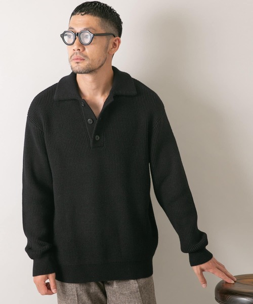 「URBAN RESEARCH ROSSO MEN」 長袖ニット MEDIUM ブラック メンズの画像