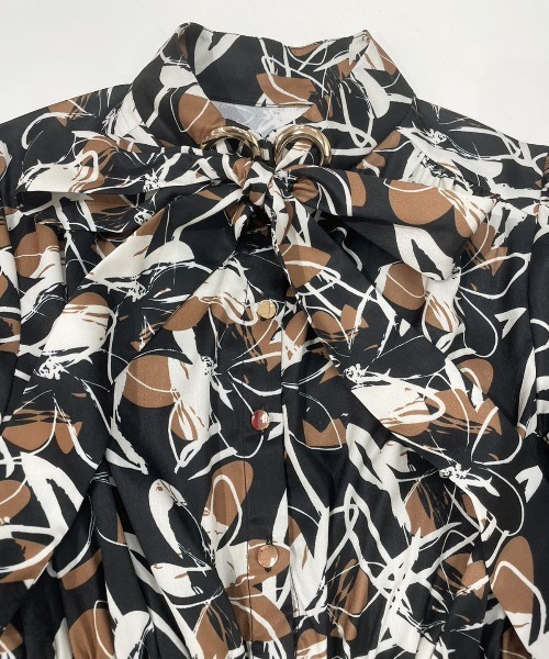 「AND COUTURE」 長袖ワンピース MEDIUM オレンジ レディースの画像