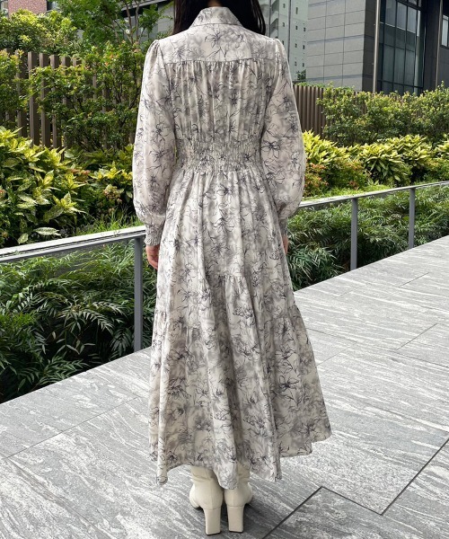 「AND COUTURE」 長袖ワンピース MEDIUM オレンジ レディースの画像