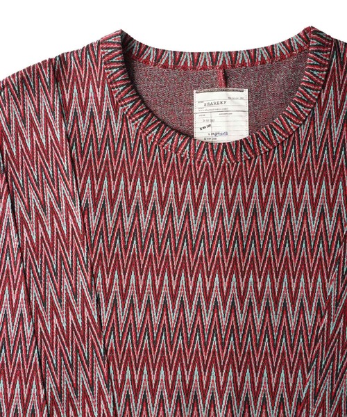「SHAREEF」 長袖Tシャツ 1 レッド メンズの画像