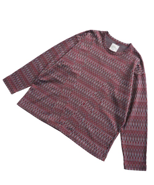 「SHAREEF」 長袖Tシャツ 1 レッド メンズの画像