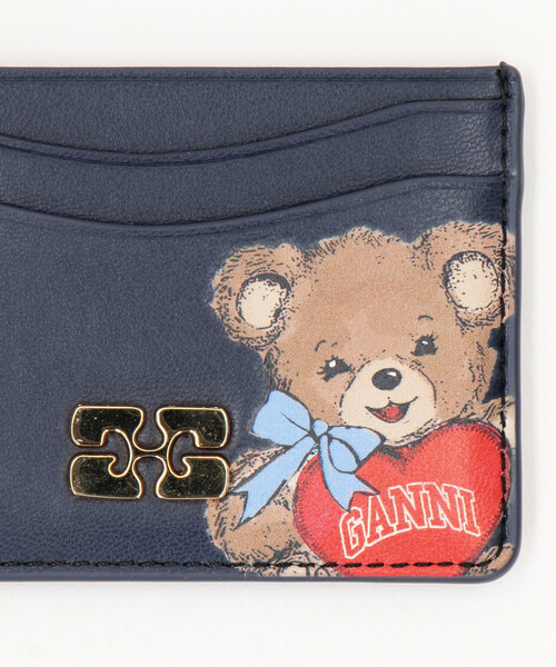 GANNI（ガニー） カードケース Card Holder With Flap Bear / B3010126
