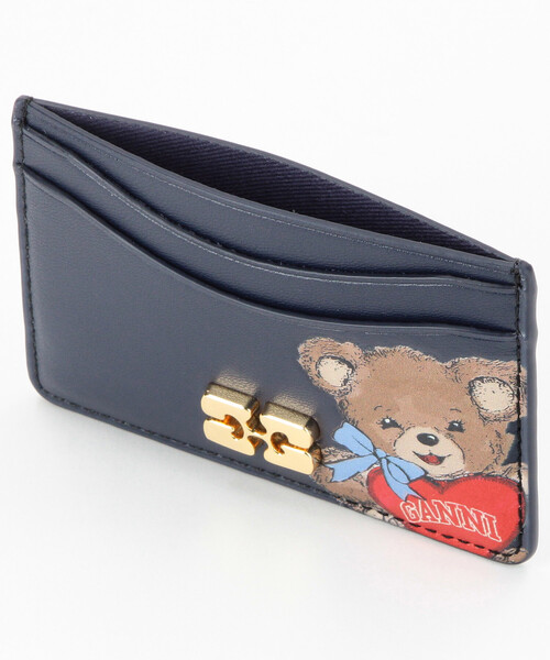 GANNI（ガニー） カードケース Card Holder With Flap Bear / B3010126