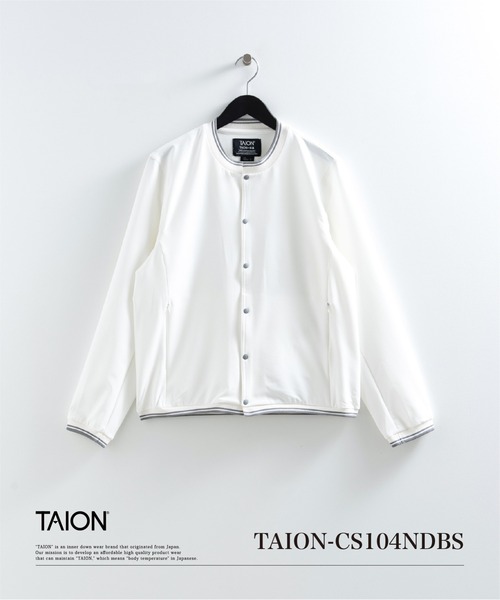 【新品タグ付】TAION　ベーシック　ダウンワークカーディガン　オフホワイト　M TAION（タイオン） カーディガン 「」「ユニセックス」ベーシック