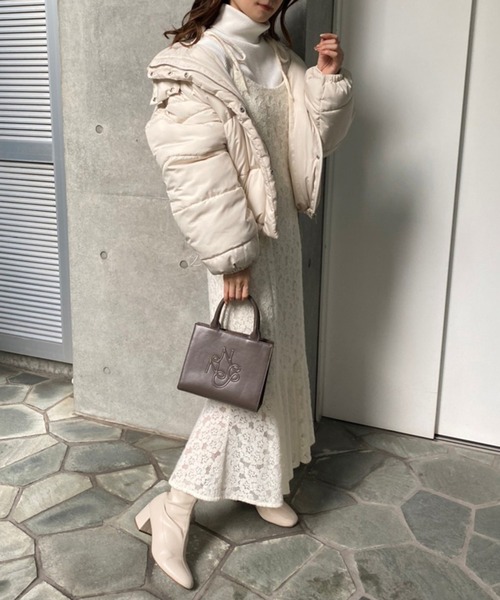 「one after another NICE CLAUP」 キャミソールワンピース FREE アイボリー レディース_画像8