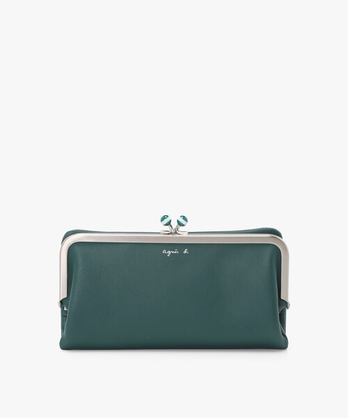 極美品 agnes b. アニエスベー がま口 長財布 グリーン agnes b.（アニエスベー） 財布 FREE グリーン レディース : ZOZOTOWN