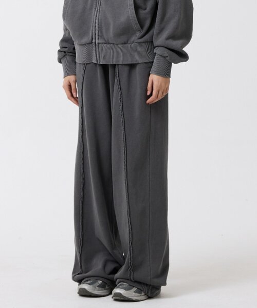 「ODD STUDIO」 スウェットパンツ MEDIUM チャコールグレー レディース_画像6