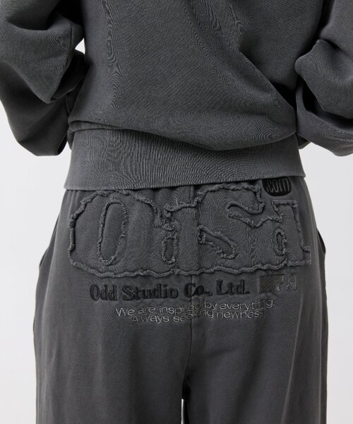 「ODD STUDIO」 スウェットパンツ MEDIUM チャコールグレー レディース_画像9