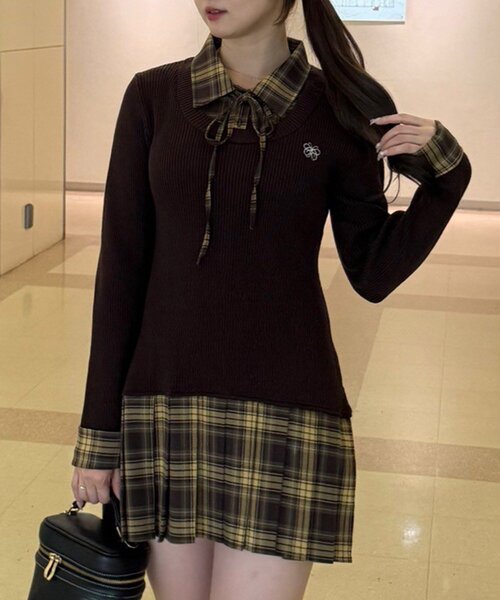 「continuer de NICE CLAUP」 ドッキングワンピース FREE トップグレー レディース_画像7