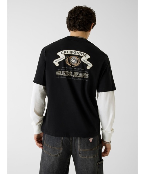 tシャツ GUESS JEANS Double Layer Tee Tシャツ ロンT レイヤード