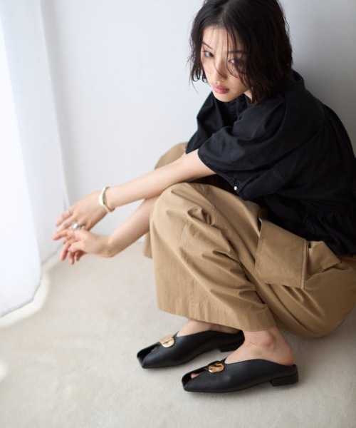 Firsthand（ファーストハンド） パンプス ミュール ニュアンスプレート