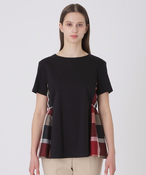 BLUE LABEL CRESTBRIDGE 半袖Tシャツ チェック柄 BLUE LABEL CRESTBRIDGE（ブルーレーベルクレストブリッジ） tシャツ