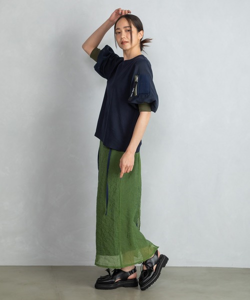 「MARECHAL TERRE」 半袖カットソー MEDIUM オフホワイト レディース_画像6
