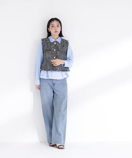 「NATURAL BEAUTY BASIC」 ベスト SMALL ブラック系その他 レディース_画像7