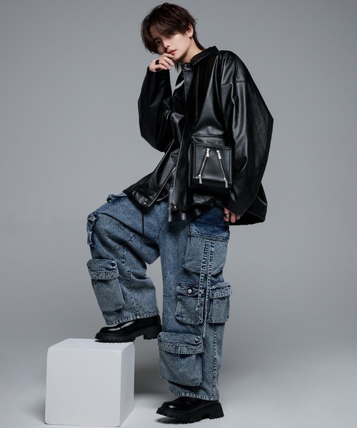 「DEVICE」 2WAYバッグ FREE ブラック×シルバー メンズ_画像5