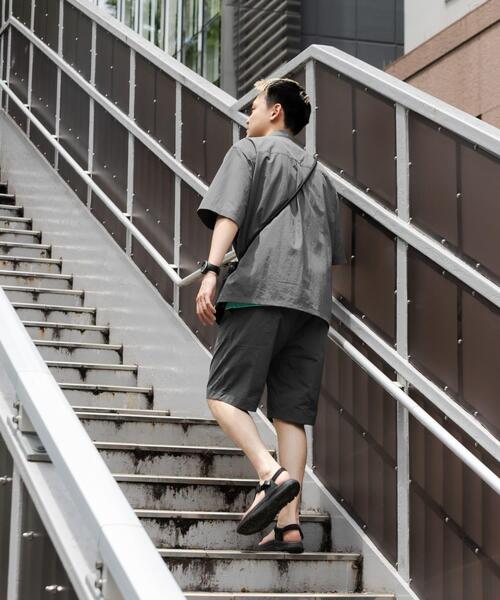 「EKAL」 半袖シャツ MEDIUM ネイビー メンズ_画像4