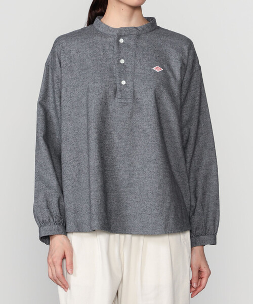 Danton（ダントン） 長袖シャツ 36 グレー レディース : ZOZOTOWN 