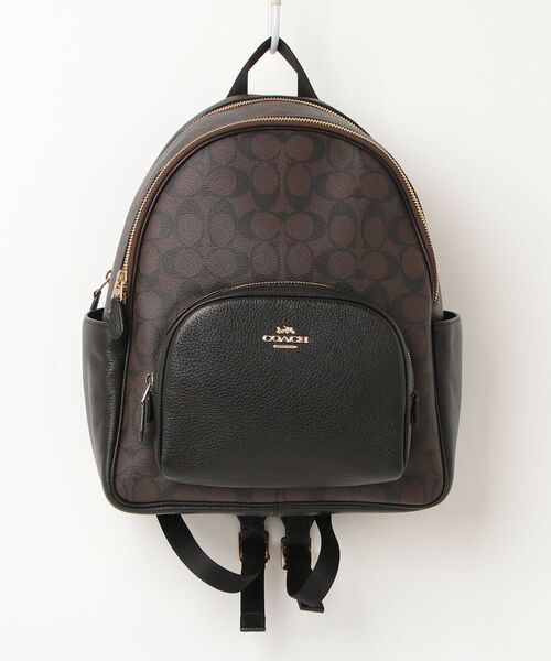 【極美品】COACH コート バックパック リュックサック シグネチャー COACH（コーチ） シグネチャー コート バックパック - ブラック