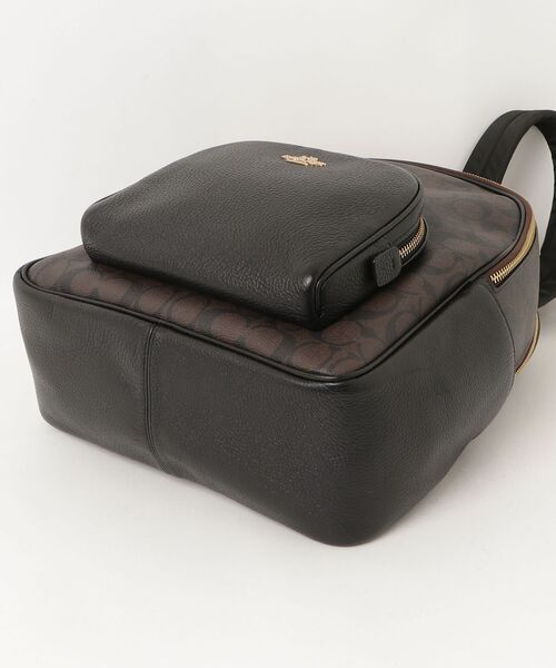 【極美品】COACH コート バックパック リュックサック シグネチャー COACH（コーチ） シグネチャー コート バックパック - ブラック