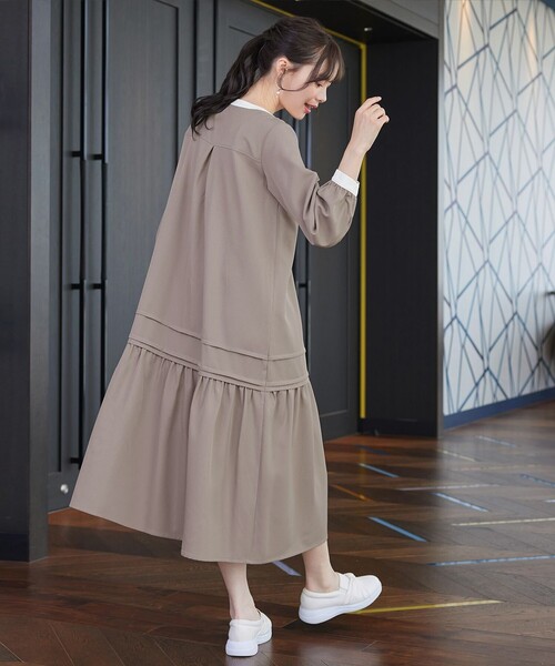 「Tiaclasse」 長袖ワンピース XX-LARGE ブルー レディース_画像6
