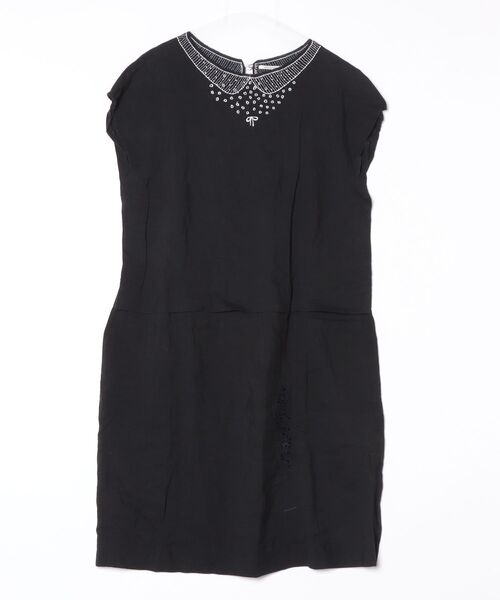 美品 ミナペルホネン ブラック ノースリーブワンピース mina perhonen（ミナペルホネン） dress 0 ノースリーブワンピース 0