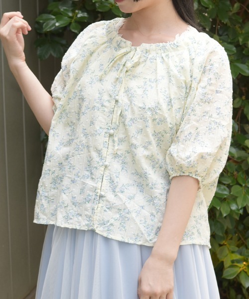 axes femme（アクシーズ ファム） ブラウス シャツ 花柄ブラウス