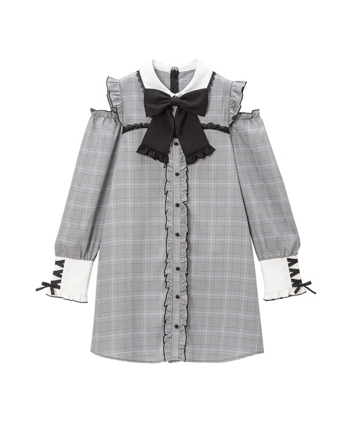 「DearMyLove」 長袖ワンピース MEDIUM ブラック レディース_画像8