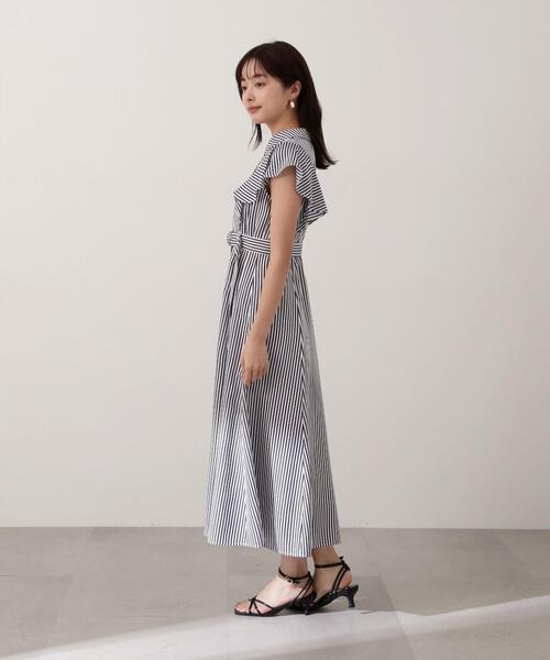 「PROPORTION BODY DRESSING」 シャツワンピース MEDIUM ネイビー レディース_画像3