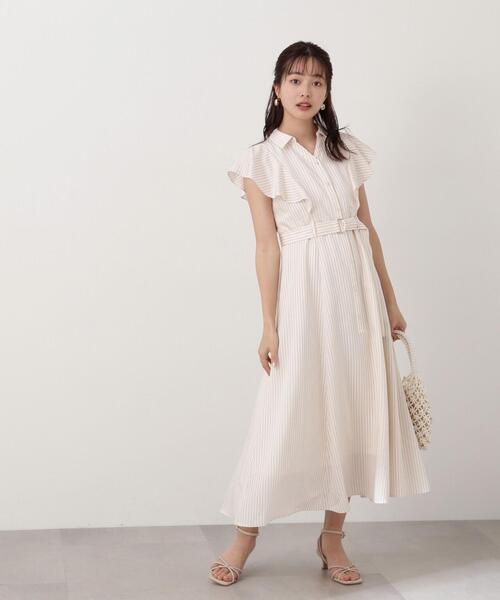 「PROPORTION BODY DRESSING」 シャツワンピース MEDIUM ネイビー レディース_画像4