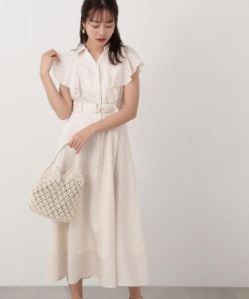 「PROPORTION BODY DRESSING」 シャツワンピース MEDIUM ネイビー レディース_画像5