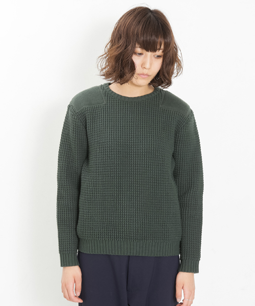 ニット セーター 「GROUPIE」グルーピー/ MILITARY PO KNIT レディース メンズ