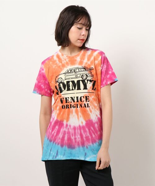 tシャツ 「JIMMY’Z/ジミーズ」VENICE ORIGINAL CREWA NECK TIE DYE TEE(UN) レディース メンズ TONE tシャツ 「JIMMY'Z/ジミーズ」VENICE ORIGINAL CREWA NECK