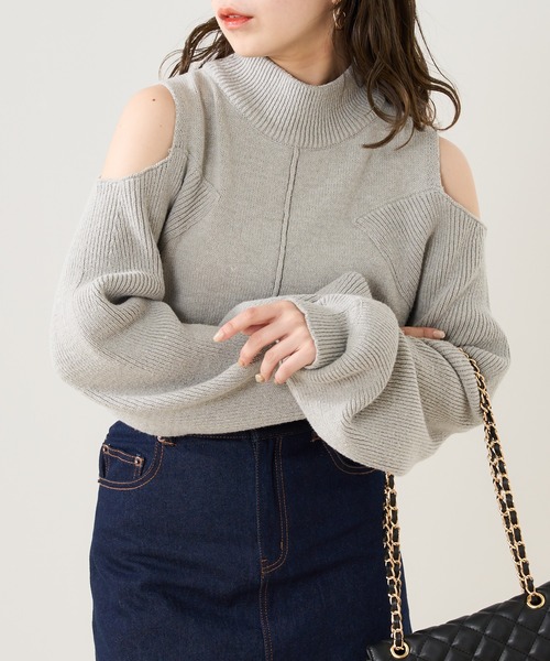 新品タグ付き　完売品Chico 肩スリットハイネックルーズニット Chico（チコ） ニット 肩スリットハイネックルーズニット : ZOZOTOWN