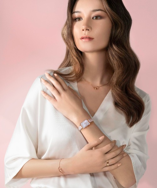 腕時計  ダニエルウェリントン  QUADRO PRESSED ROUGE Quadro - Square watch in rose gold for women | DW