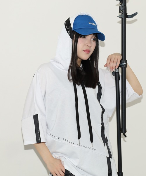 RE730 パーカー Asymmetric dolman T-hoodie / アシンメトリードルマン