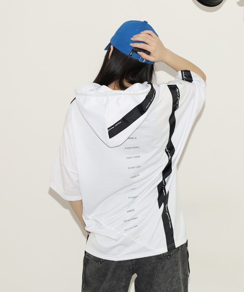 RE730 パーカー Asymmetric dolman T-hoodie / アシンメトリードルマン
