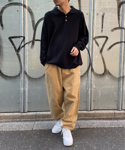 SETUP7 パンツ 「SETUP7」ワイド裾上げベイカーパンツ KNF