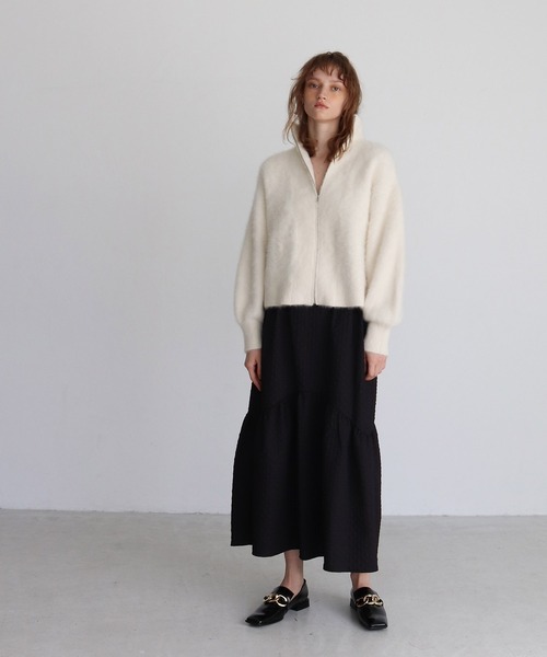 【関税込】DVF★エレガントで毎日が特別に★カラ スカート 黒 DRESSLAVE スカート CADDITION / jacquard skirt(ジャガード